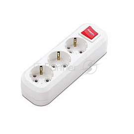 MAKEL MGP211 Колодка удлинителя 3 гнезда с заземлением c выключателем