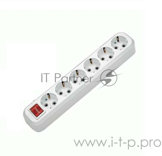 MAKEL MGP231 Колодка удлинителя 6 гнезд с заземлением c выключателем