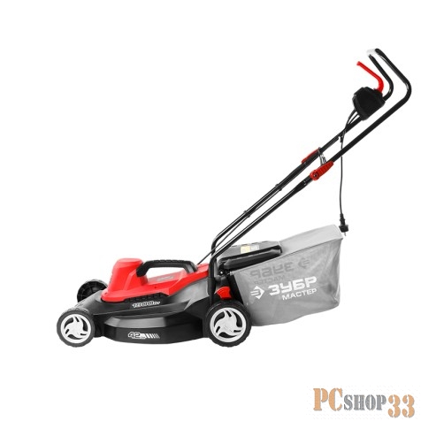 Газонокосилка ЗУБР ЗГКЭ-42-1800 Газонокосилка { роторная, ш/с 420 мм, центр. регулировка высоты 25-75 мм, травосборник 35 л, 1800 Вт }