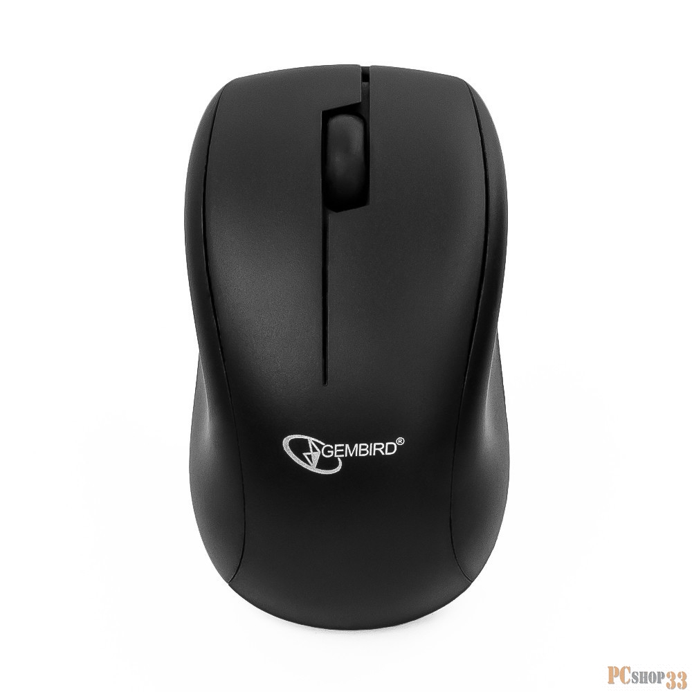 Оптическая мышь Gembird MUSW-100, беспров., 2кн.+скр., черный (USB)