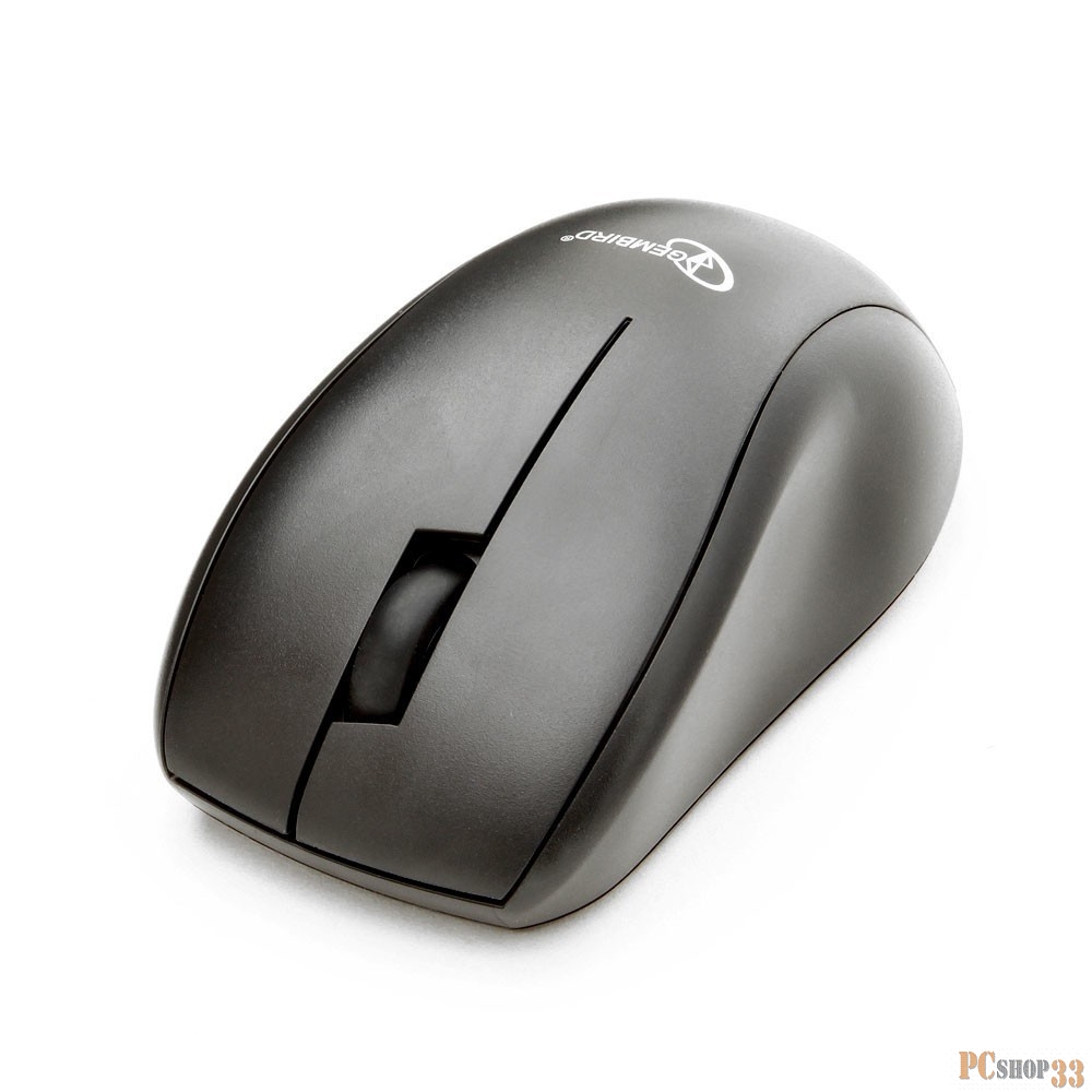 Оптическая мышь Gembird MUSW-100, беспров., 2кн.+скр., черный (USB)