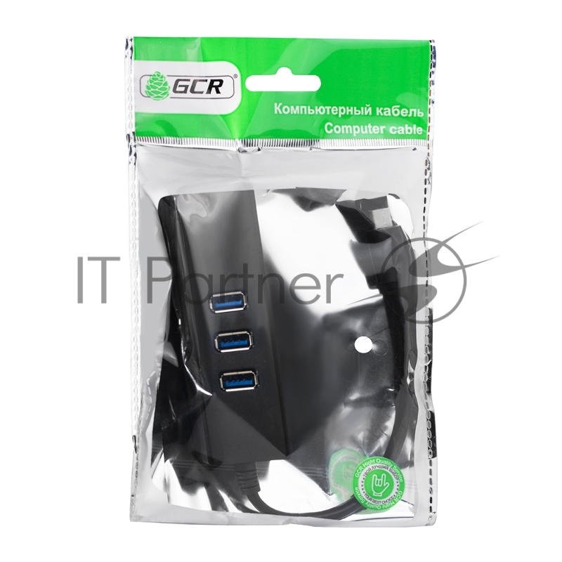 Greenconnect сетевой адаптер USB 3.1 Тип C M -> Ethernet RJ-45 F Lan Card + USB 2.0-хаб на 3 порта (GCR-UC2CL01)