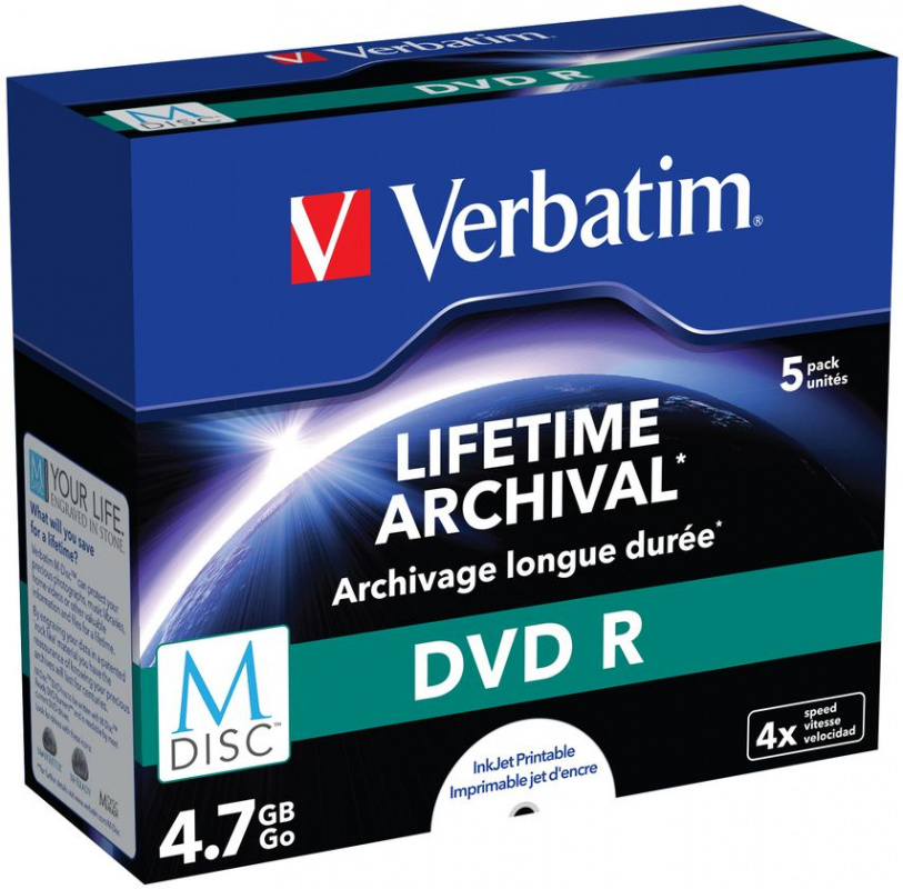 Диск DVD+R Verbatim 4.7Gb 4x Paper box (5шт) (43821)