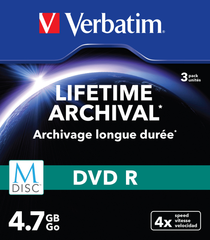 Диск DVD-R Verbatim 4.7Gb 4x Slim case (3шт) (43826)
