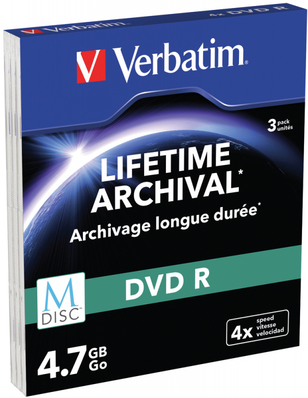 Диск DVD-R Verbatim 4.7Gb 4x Slim case (3шт) (43826)