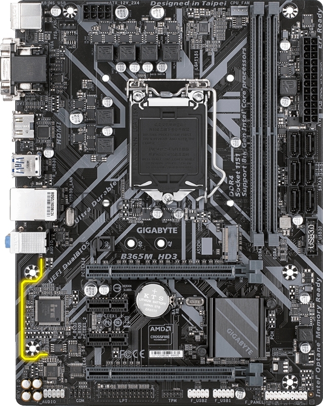 Материнская плата B365 S1151 MATX B365M HD3 GIGABYTE