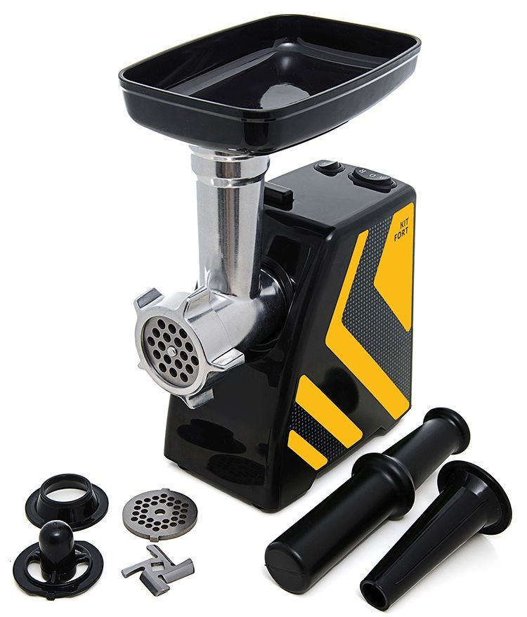 Мясорубка Kitfort KT-2101-4 1500Вт желтый/черный