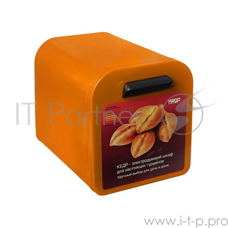 Жарочный шкаф Кедр ШЖ-0,625/220 (Оранжевый, 625Вт. Отдельностоящий жарочный шкаф. Внутренний объем 10л. Вес 7кг. Время разогрева до 250 град. С: не бо