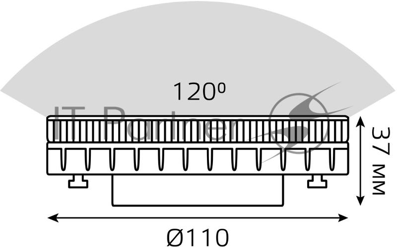 Лампа светодиодная GAUSS 131016112 LED GX70 12W AC150-265V 2700K