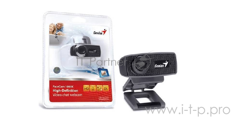 Web-камеры Genius FaceCam 1000X V2 Black HD 720P/MF/USB 2.0/UVC/MIC 32200223101