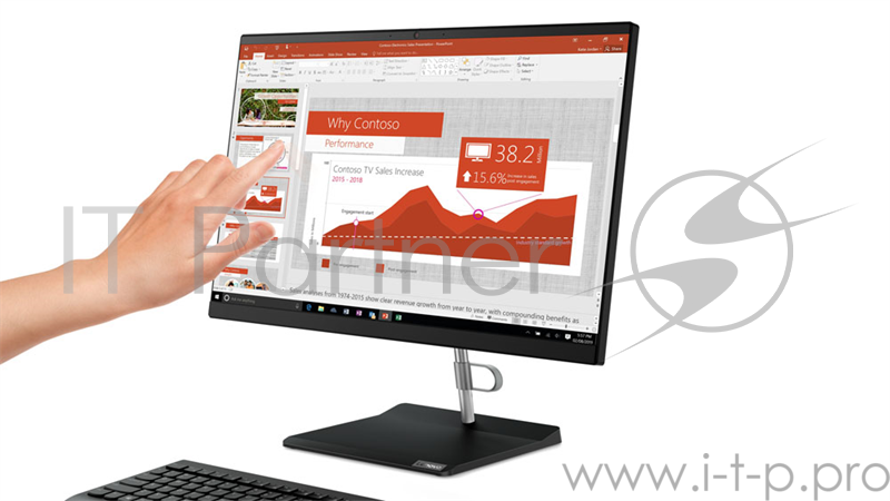 Lenovo V540-24IWL All-In-One 23,8 i5-8265U 4Gb 1TB_5400rpm Intel UHD 620 DVD±RW 2x2AC+BT USB KB&Mouse Win 10 Pro64-RUS 1YR Carry-in