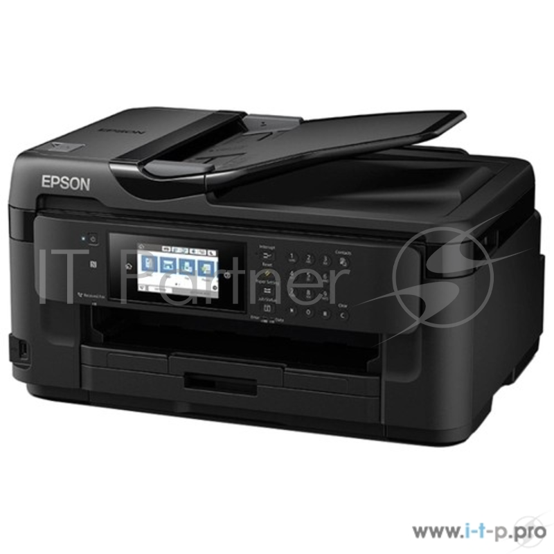 Принтер Epson WorkForce WF-7710DWF C11CG36413 (А3+, 4 цвета,32/20 стр/мин ,Сканер: 1200x2400 dpi,Duplex A3 формата,ЖК-экран, диагональю 10,9 см.Слот для чтения карт памяти,лоток на 250 листов)