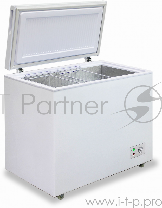 Морозильный ларь Бирюса Б-305KX белый с глухой крышкой