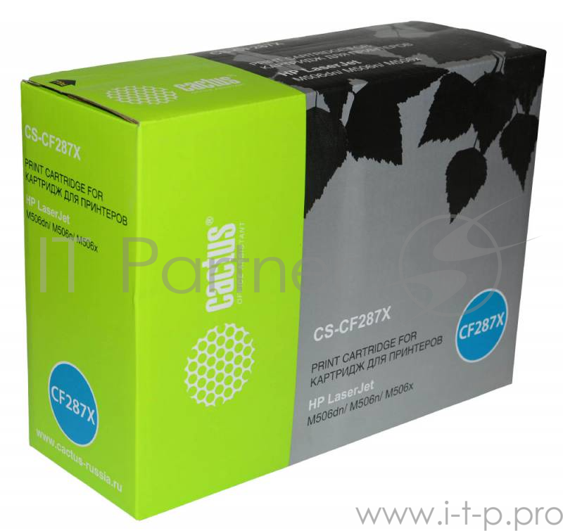 Картридж Cactus (CF287X) для HP LJ M506dn/ M506n/ M506x, Bk, 18K