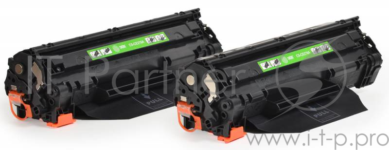 Комплект картриджей (2 шт/уп) Cactus (CE278AD) для HP LaserJet P1566/P1606w, Bk, (2.1K x 2)