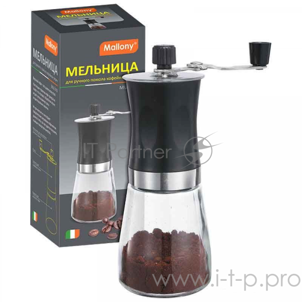Кофемолка ручная MALLONY, серия Mulino р-р 6,6*18 см, 004681 (подупак.6 шт)