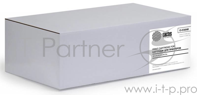 Комплект картриджей (2 шт/уп) Cactus (CF283AD) для HP LaserJet Pro MFP M125nw, MFP M127fw, Bk, (1.5K x 2)