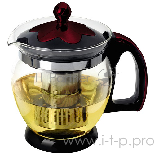 Чайник заварочный MALLONY Decotto-1200, 1200мл, жаропроч.стекло (в уп. 36 шт)