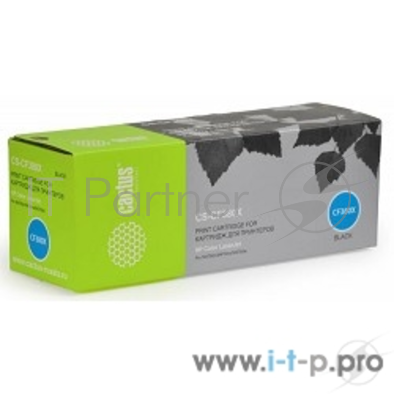 Картридж Cactus (CF380X) для HP LJ Pro M476dn/M476nw/M476dw, № 312X Bk, 4.4K
