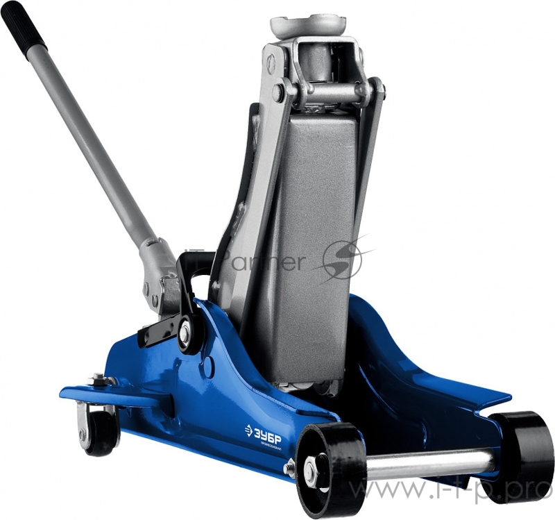 Домкрат ЗУБР 43057-2.5-K гидравлический подкатной t65 2.5т 90-360мм в кейсе профессионал