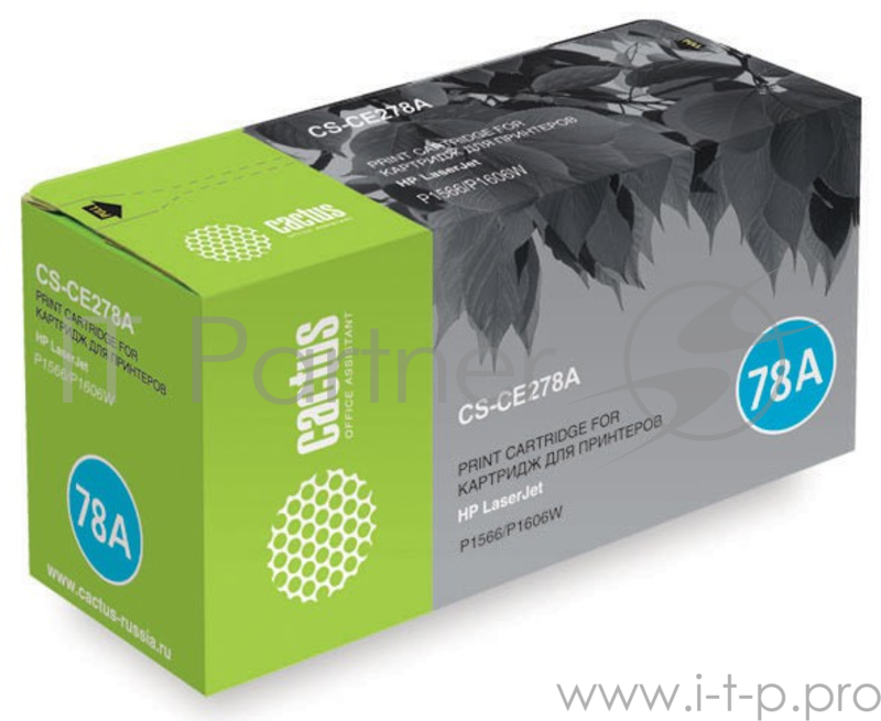 Картридж Cactus (CE278AS) для HP LaserJet P1566/P1606w, Bk, 2.1K