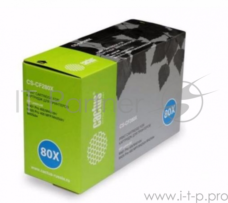 Картридж Cactus (CF280X) для HP LJ Pro 400/M401/M425, Bk, 6.9K