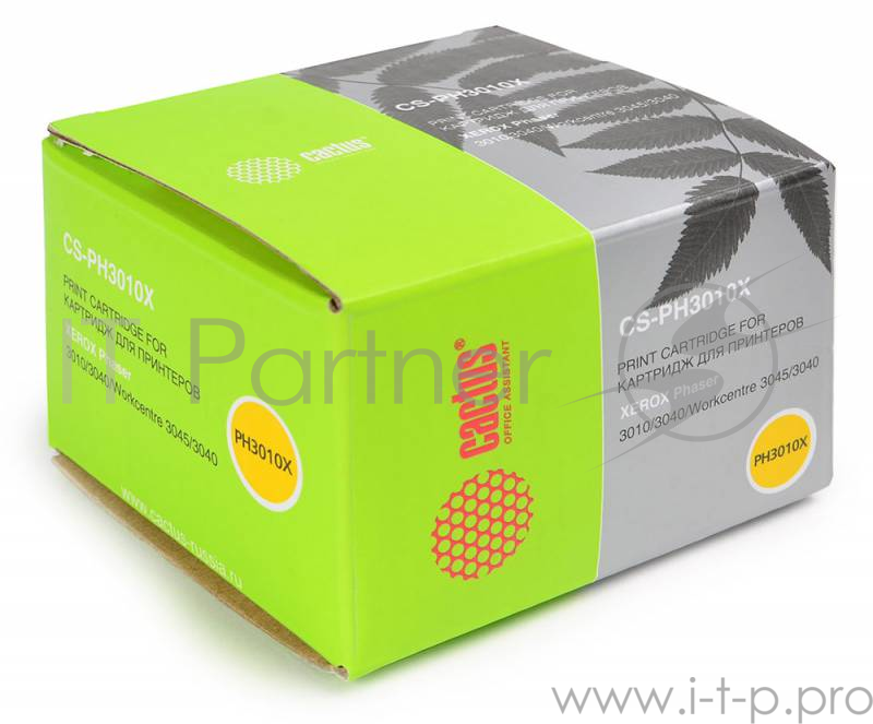 Тонер-картридж Cactus (106R02183) для Xerox Phaser 3010/WorkCentre 3045, Bk, 2.3K