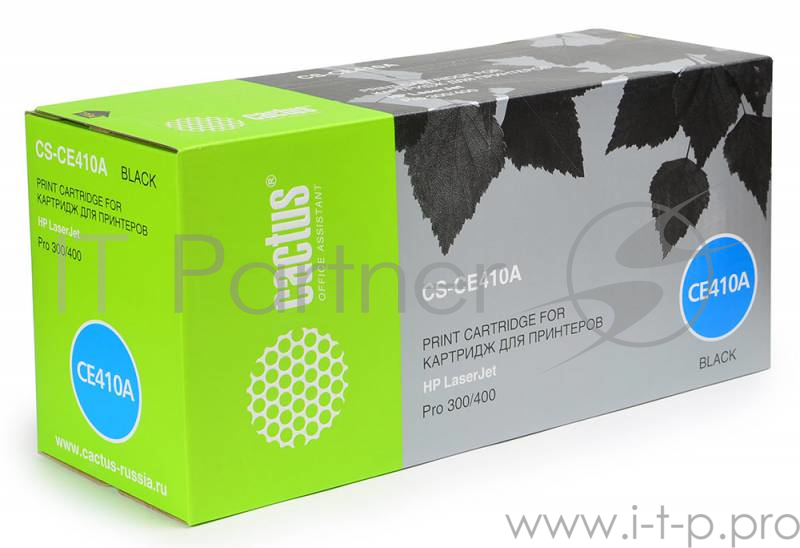Картридж Cactus (CE410A) для HP CLJ Pro 300 Color M351 /Pro 400 Color M451/Pro 300 Color MFP M375/Pro 400 Color MFP M475, №305A Bk, 2.2K