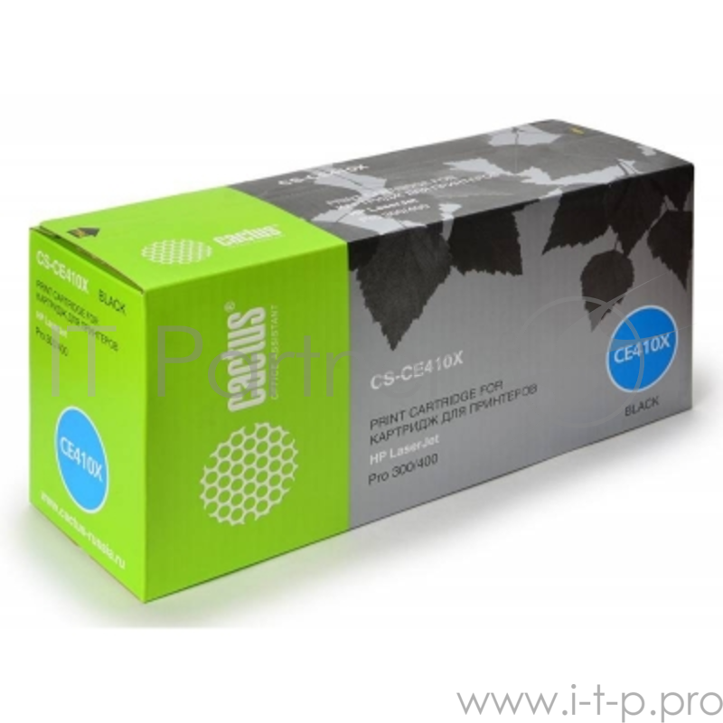 Картридж Cactus (CE410X) для HP CLJ Pro 300 Color M351 /Pro 400 Color M451/Pro 300 Color MFP M375/Pro 400 Color MFP M475, №305X Bk, 4K