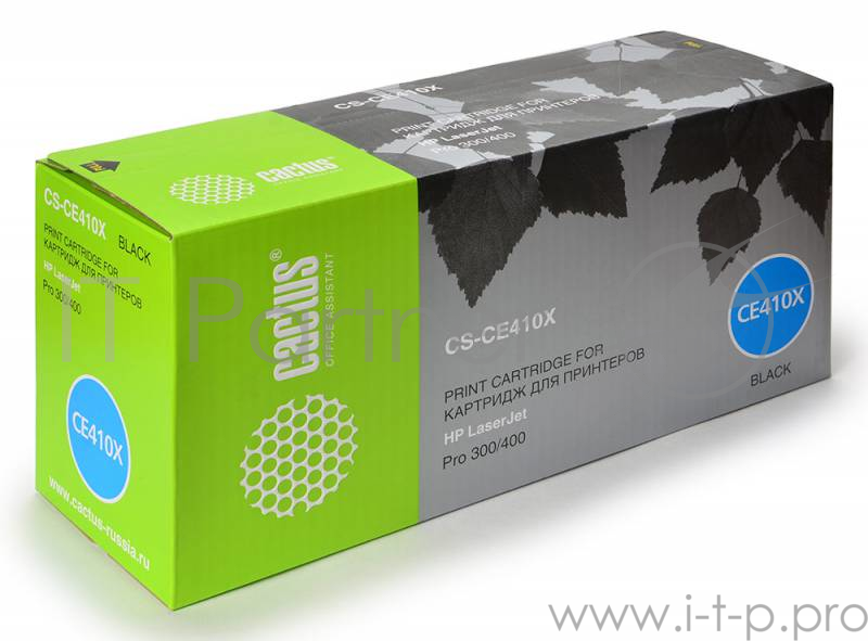 Картридж Cactus (CE410X) для HP CLJ Pro 300 Color M351 /Pro 400 Color M451/Pro 300 Color MFP M375/Pro 400 Color MFP M475, №305X Bk, 4K