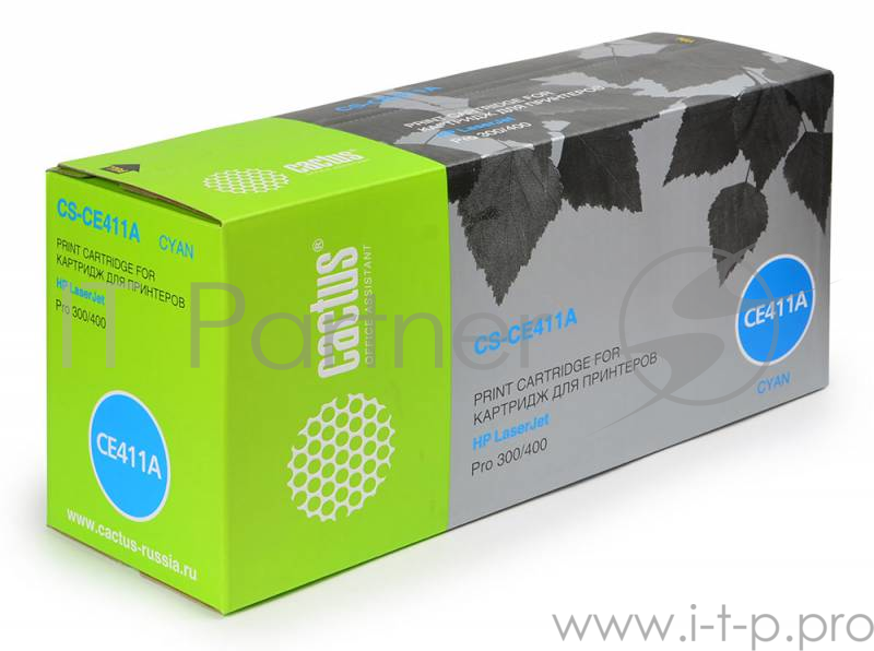 Картридж Cactus (CE411A) для HP CLJ Pro 300 Color M351 /Pro 400 Color M451/Pro 300 Color MFP M375/Pro 400 Color MFP M475, №305A C, 2.6K
