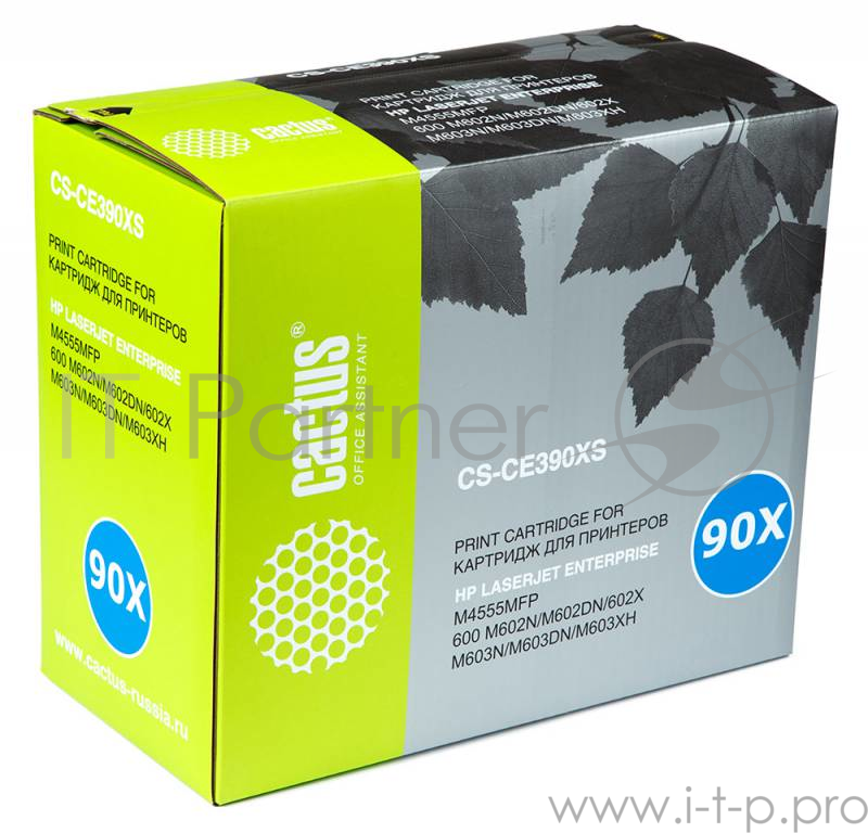 Картридж Cactus (CE390X) для HP LaserJet M4555MFP, Bk, 24K