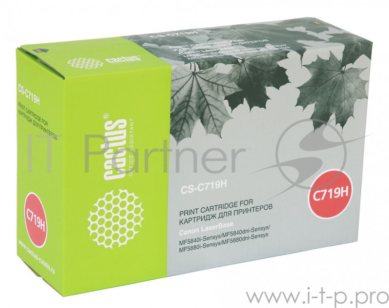 Картридж Cactus (Cartridge 719H) для Canon LB MF5840 i-Sensys/ MF5880 i-SensysLBP 6300 i-Sensys/ 6650 i-Sensys, №719 Bk, 6.4K