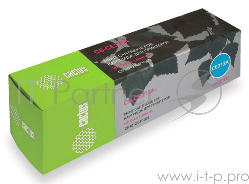 Картридж Cactus (CE313A) для HP Color LaserJet CP1012 Pro/CP1025 Pro, №126A M, 1K