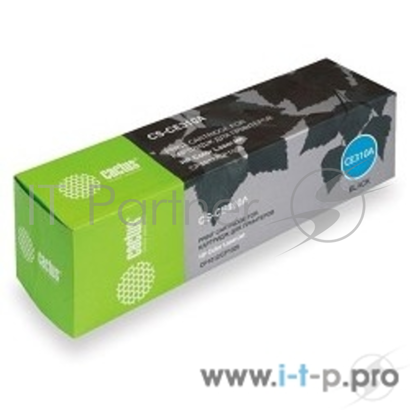 Картридж Cactus (CE310A) для HP Color LaserJet CP1012 Pro/CP1025 Pro, №126A Bk, 1.2K