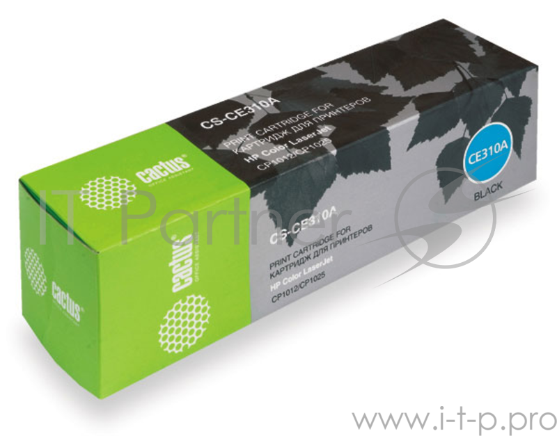 Картридж Cactus (CE310A) для HP Color LaserJet CP1012 Pro/CP1025 Pro, №126A Bk, 1.2K