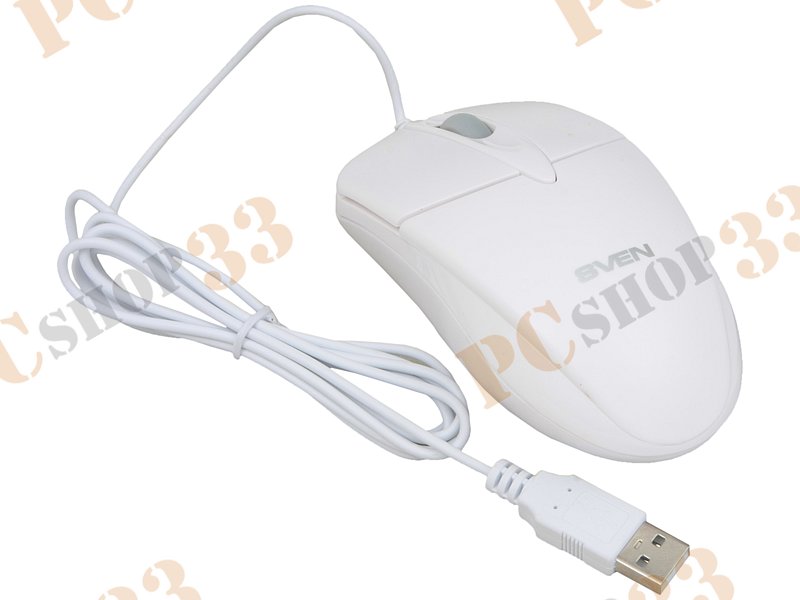 Оптическая мышь Sven RX-112, 2кн.+скр., белый (USB)
