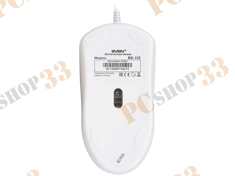 Оптическая мышь Sven RX-112, 2кн.+скр., белый (USB)