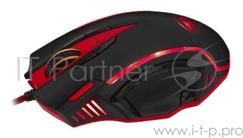 Лазерная мышь Redragon Samsara 70245, 12кн.+скр., черно-красный (USB)