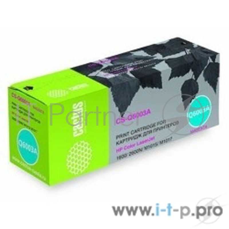 Картридж Cactus (Q6003A) для HP Color LaserJet 1600/2600N/M1015/M1017, №124A M
