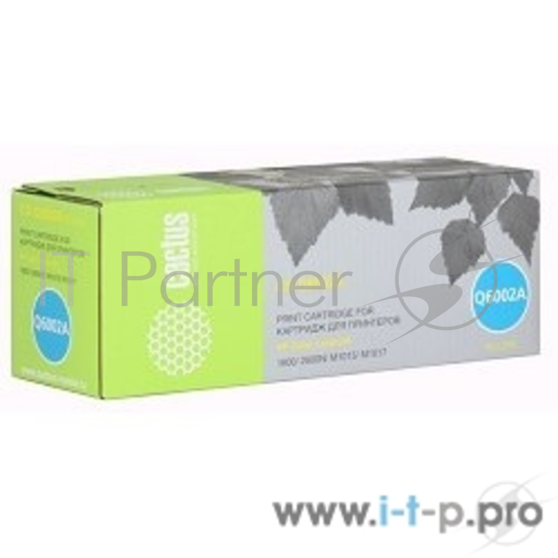 Картридж Cactus (Q6002A) для HP Color LaserJet 1600/2600N/M1015/M1017, №124A Y