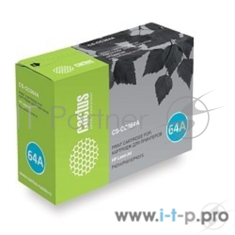 Картридж Cactus (CC364A) для HP LaserJet P4014/P4015/P4515, Bk, 10K