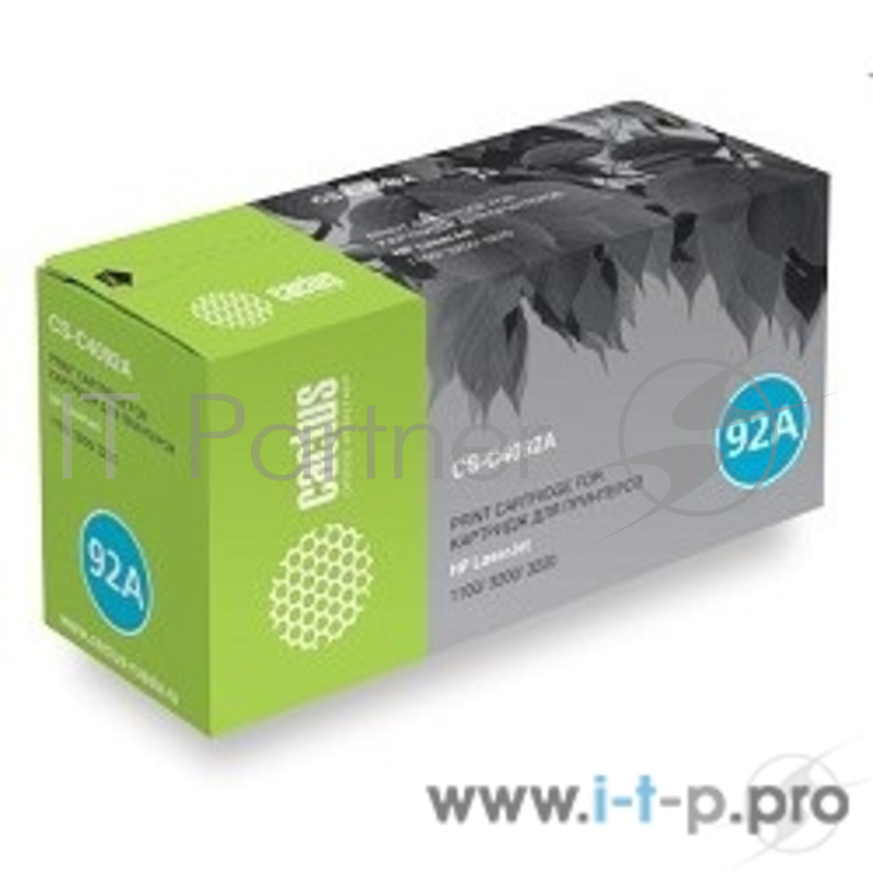 Картридж Cactus (C4092A) для HP LaserJet 1100/ 3200/ 3220, Bk, 2.5K