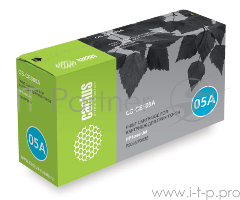 Картридж Cactus (CE505A) для HP LJ P2055/P2035, Bk, 2.3K