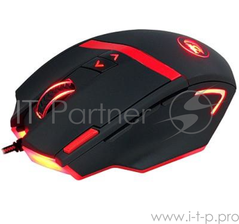 Лазерная мышь Redragon Mammoth 70242, 8кн.+скр., черно-красный (USB)