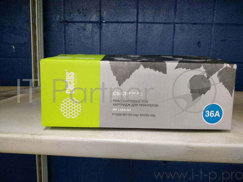 Картридж Cactus (CB436A) для HP LJ P1505/M1120 mfp/M1522 mfp, Bk, 2K