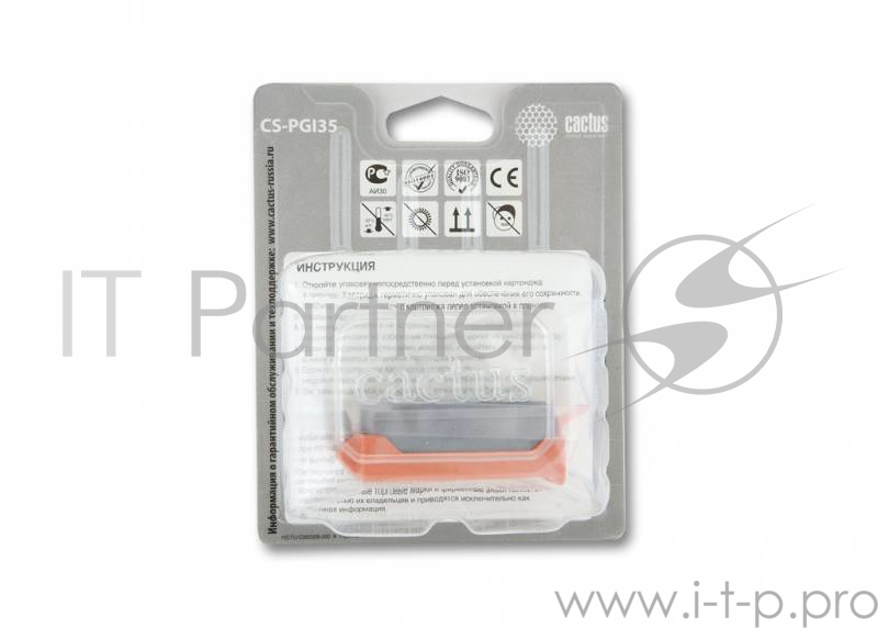Расходные материалы Cactus PGI-35 Картридж струйный Cactus CS-PGI35 черный для Canon iP100 (9ml)