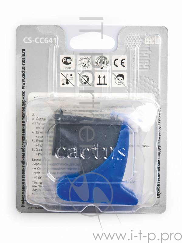 Картридж струйный Cactus CS-CC641 черный для №121XL HP DeskJet D1663/D2563/D2663/D5563/F2423 (18ml)