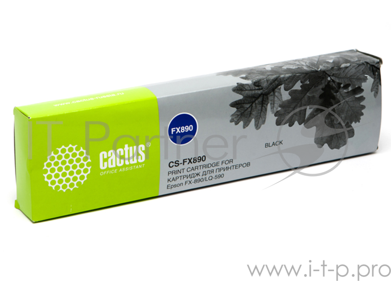 Расходные материалы CACTUS C13S015329BA Картридж матричный (CS-FX890) для Epson FX-890/LQ-590, ресурс 5 000 000 зн, black