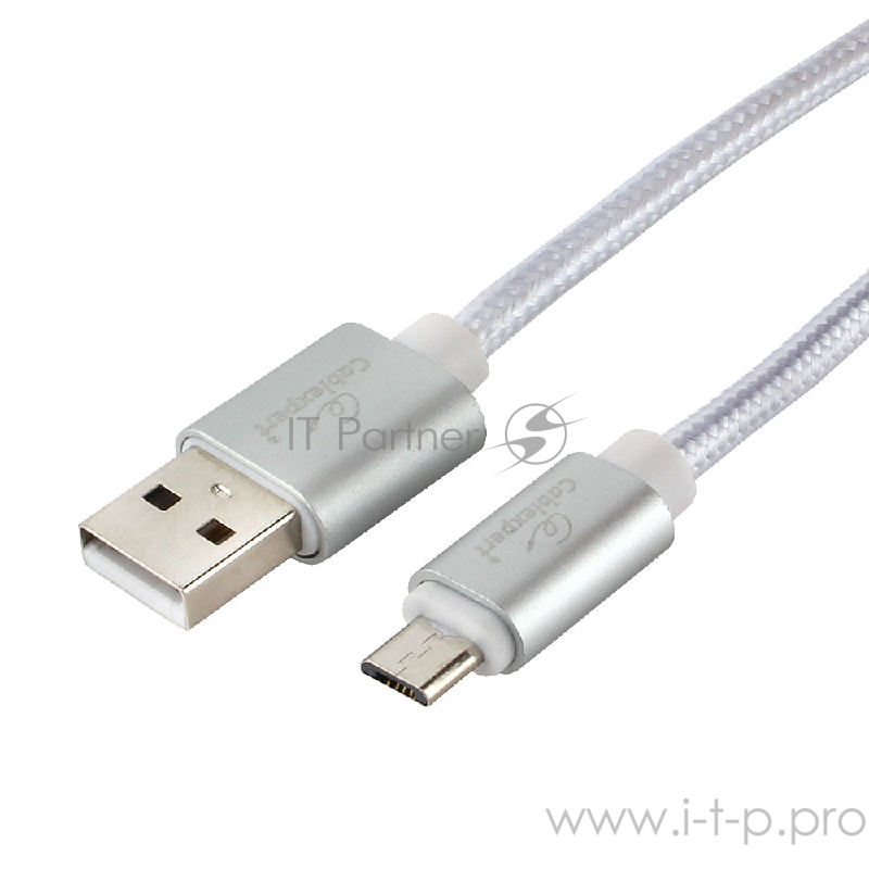 Кабель USB 2.0 Cablexpert CC-U-mUSB01S-3M, AM/microB, серия Ultra, длина 3м, серебристый, блистер
